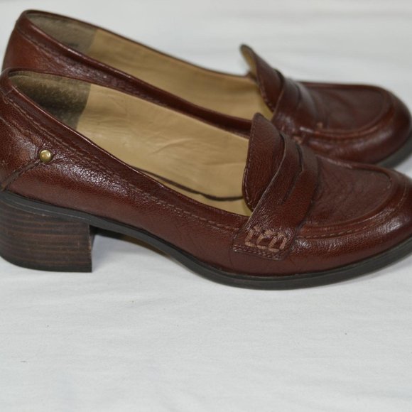 nine west penny loafer heels